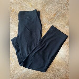 Lands End Black Pull On Pants M(10/12) Waist32” Inseam29” Mid Rise Straight Leg